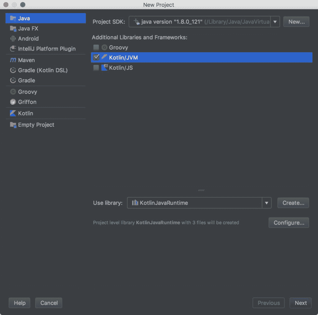 select kotlin JVM