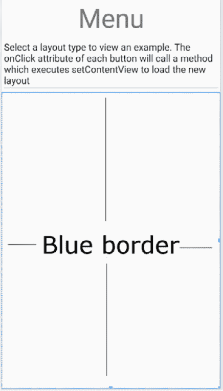 图 4.11 - 从布局类别将 LinearLayout (Horizontal)拖放到我们的设计中，并将其放置在多行文本的正下方