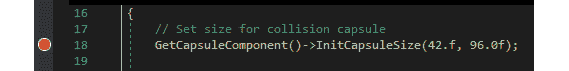 图 2.3：碰撞胶囊初始化代码