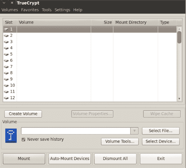 使用 TrueCrypt 创建加密文件夹