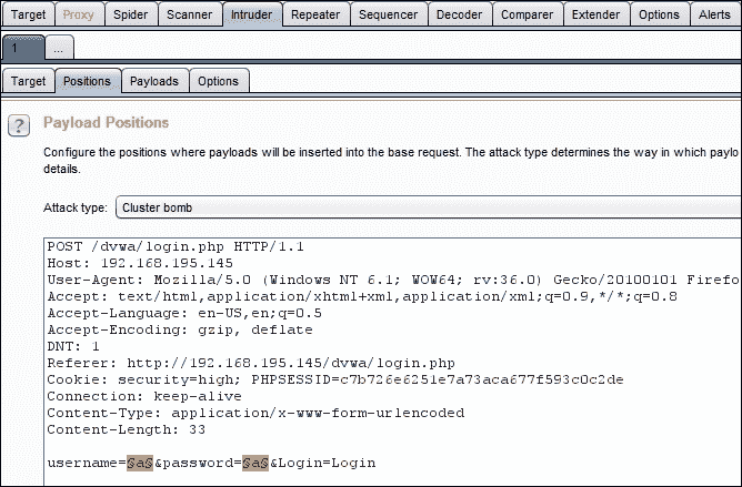 使用 Burp Suite 进行凭证攻击