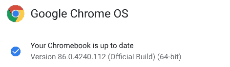 Chrome OS 版本详细信息