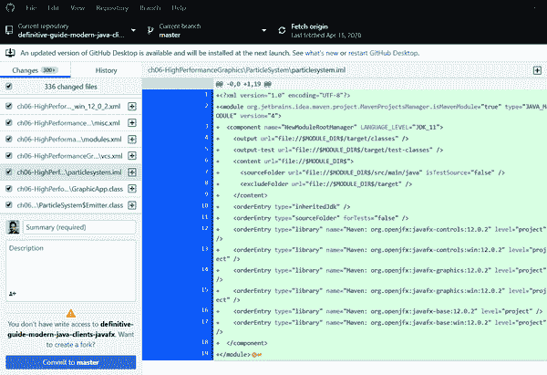 GitHub Desktop 用户界面的截图