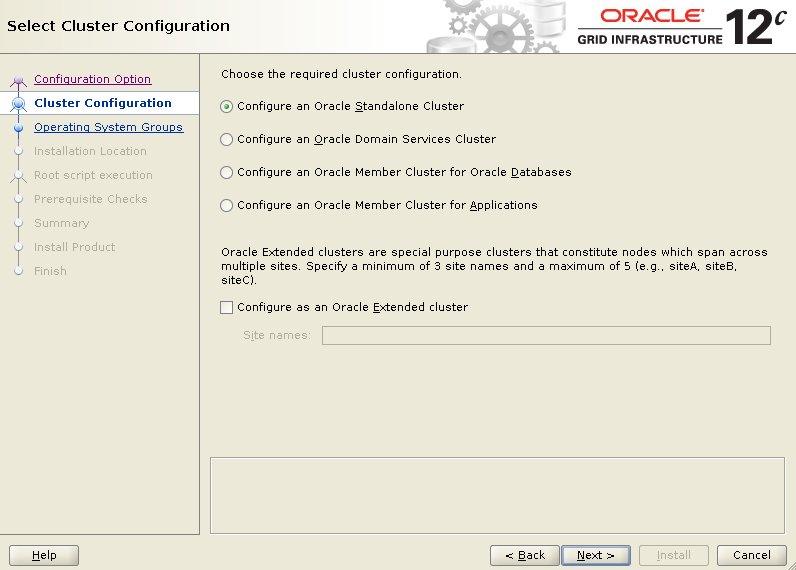 Grid - Select Cluster Configuration