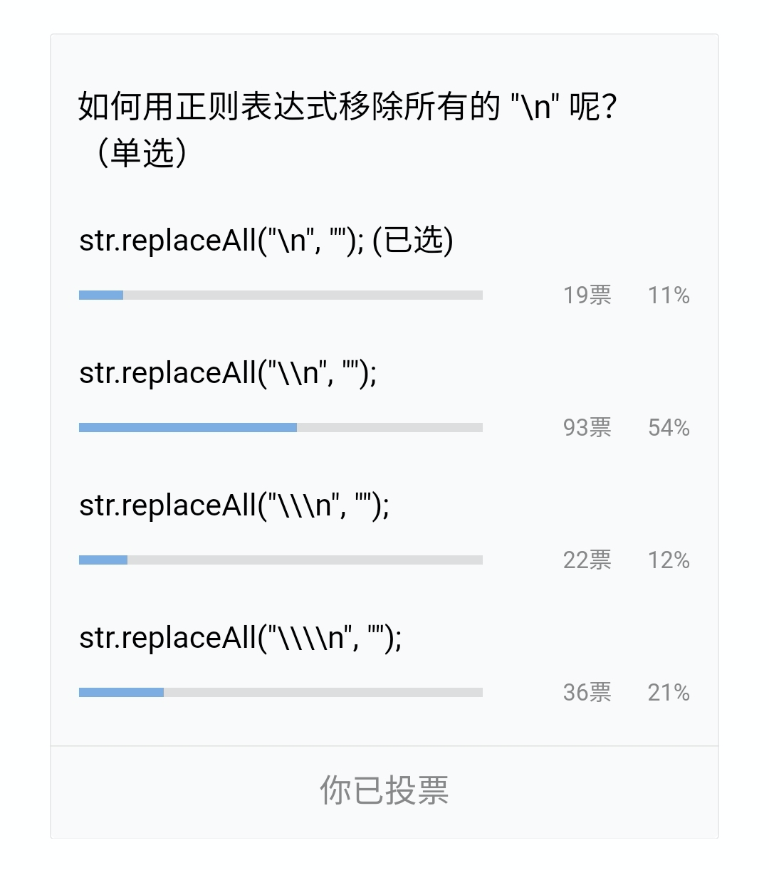 大家的投票结果