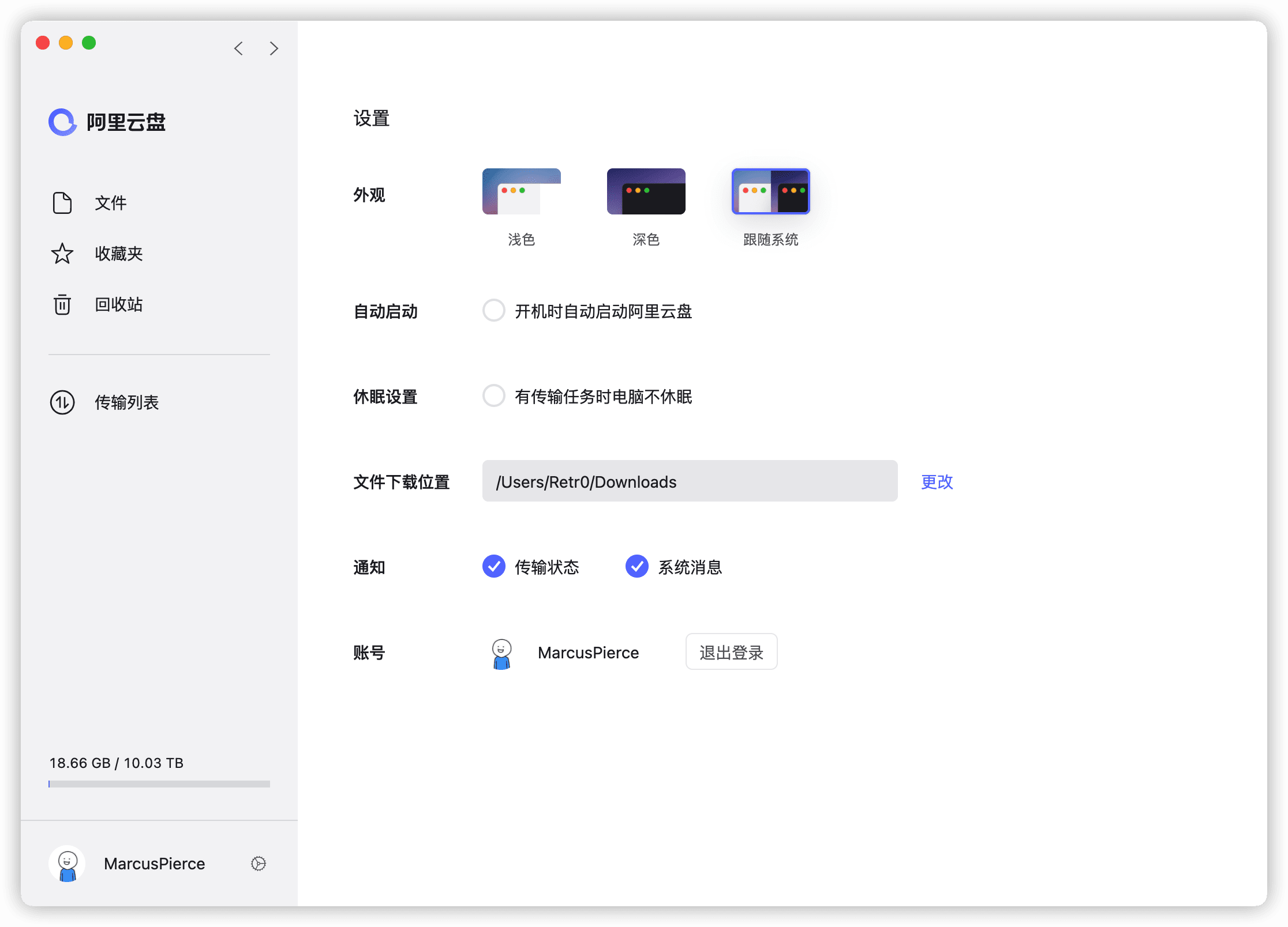 Alidrive-macOS-setting